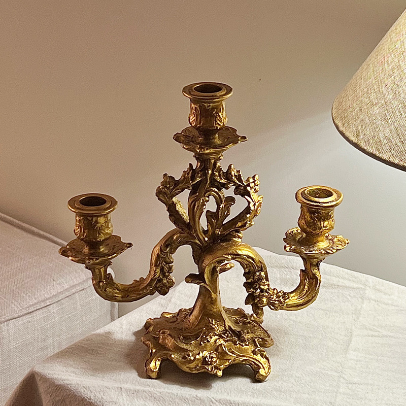 Candle Supplies Luxury - Tempat Lilin Retro Barok Dekorasi Meja