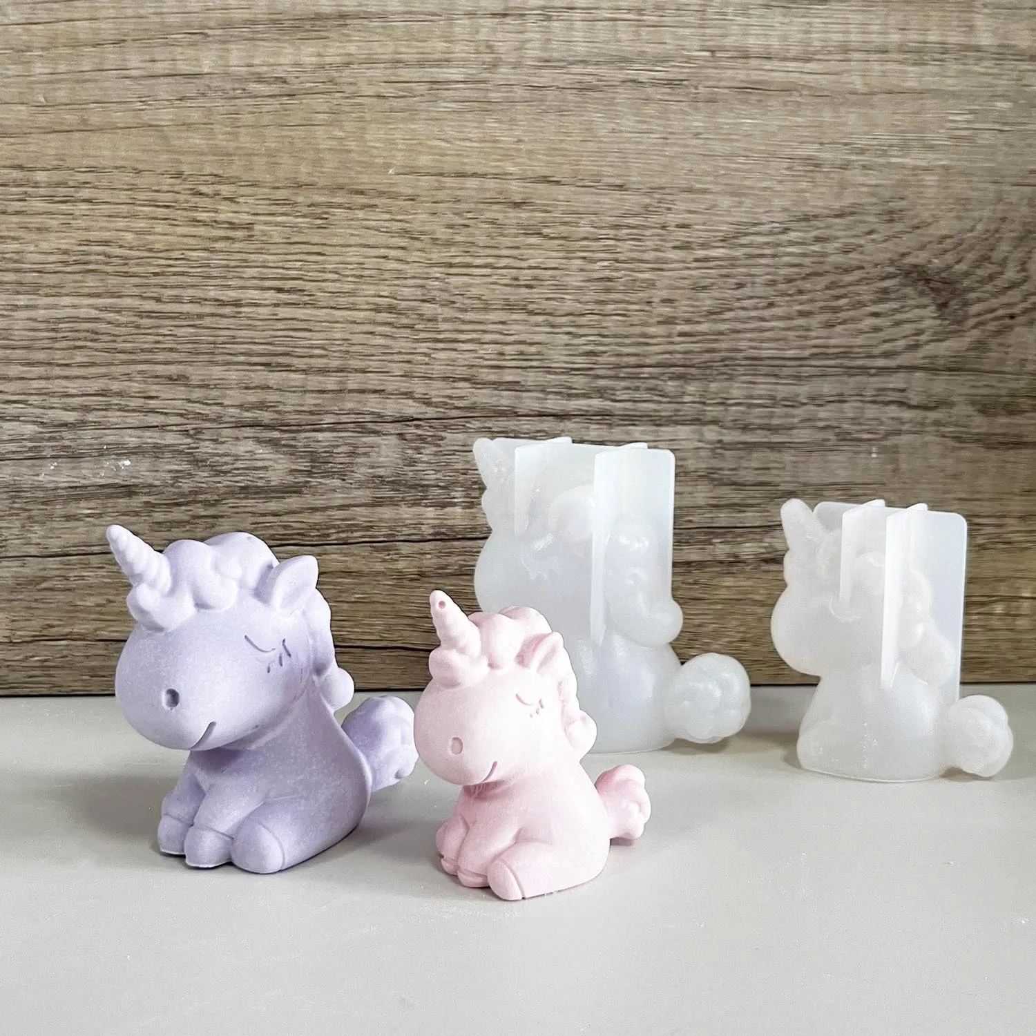 Candle Making Supplies For Beginners - 3D silikon geometris Unicorn kucing rusa