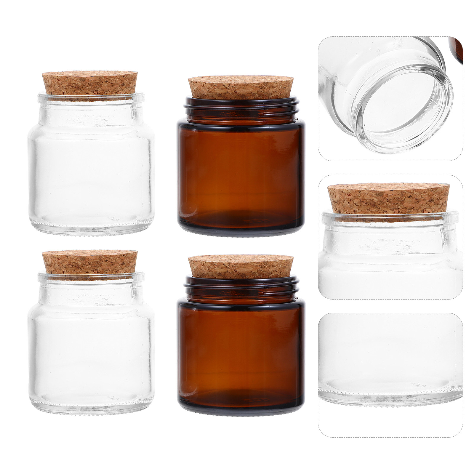 Candle Supplies Glass Jars - 4 Buah Toples Kaca Berkualitas Tinggi