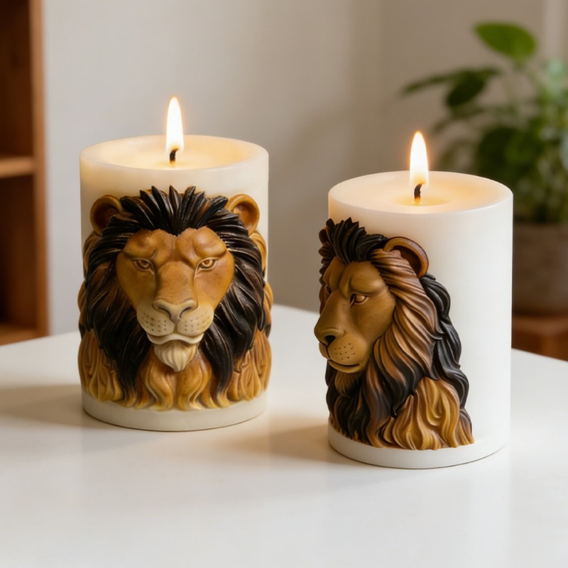 Candle Supplies Luxury - Cetakan Lilin Silikon Bentuk Singa, Lilin