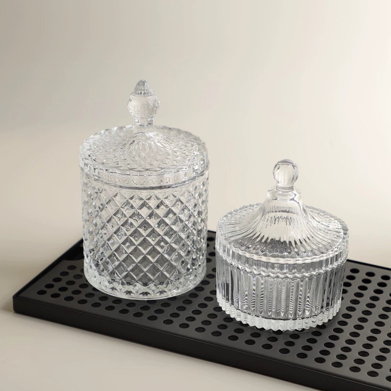 Candle Supplies Glass Jars - Toples Penyimpanan Kaca Kristal Gaya Eropa