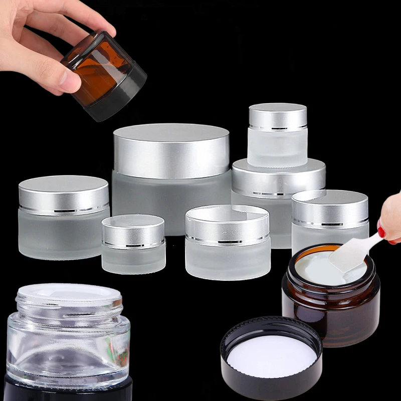 5 buah pot krim kaca bulat Amb - Candle Supplies Glass Jars ulasan dan harga