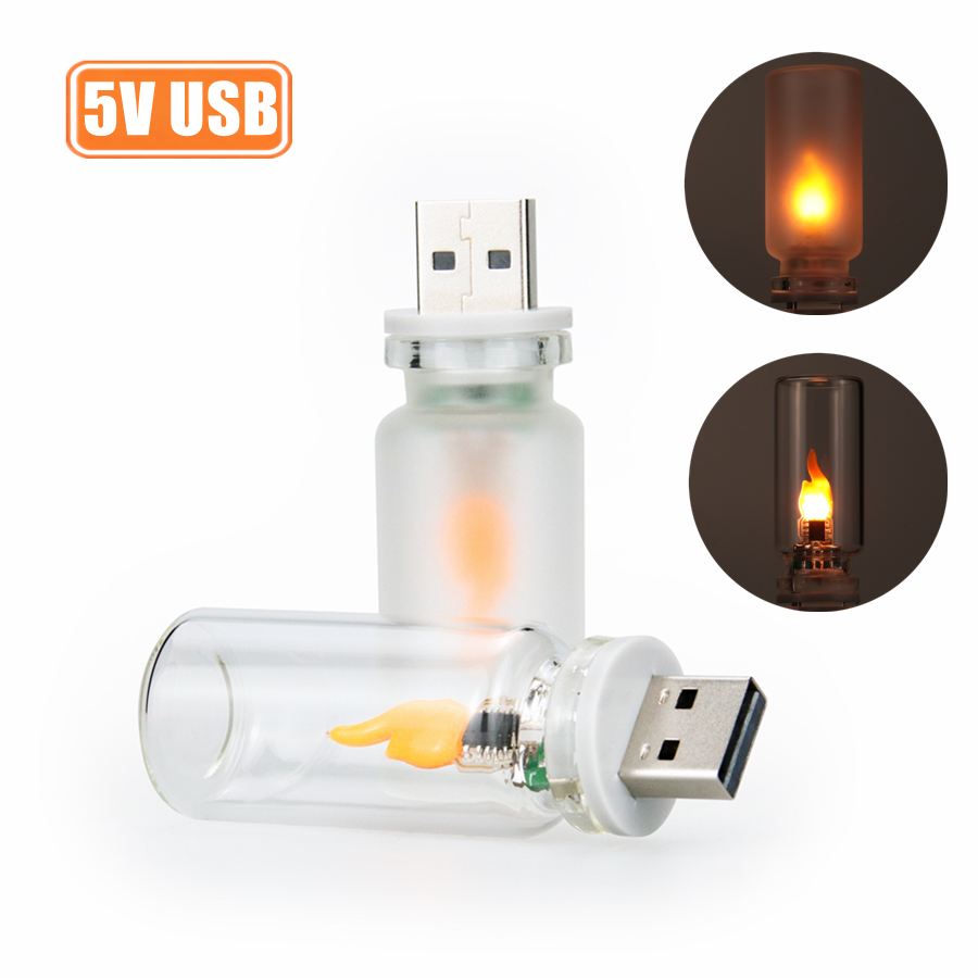 Lampu Lilin LED Efek Api USB,  - Candle Supplies Glass Jars ulasan dan harga
